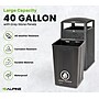 Alpine Industries Steel Outdoor Trash Can with Dome Lid and Ashtray, 40 Gallon, Gray Stone (472-40-GRYS)~#|#~9DDD846C-652D-41AF-B9ACCDC3BF87435D_sc7