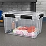 Sterilite 54 Quart Gasket Box with Lid, Plastic, Clear/Black, 4/Carton (39349004)~#|#~9DE3A681-822D-478D-B32402CDA7FF1DA5_sc7