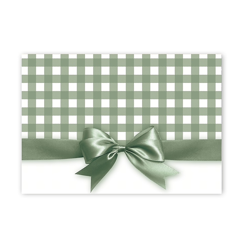 Great Papers Sage Green Bow Notecard Kit, Multicolored, 24/Pack (2025018) image 1
