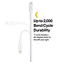 NXT Technologies™ 6 ft. Braided  Lightning  to USB-C Cable, White (NX60476)~#|#~9DE9E312-29E9-4297-A0A0D087F756A0BA_sc7