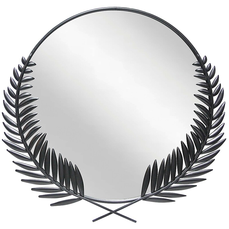 Infinity Instruments Empress Metal Wall Mirror, 22" (20006BK) image 1