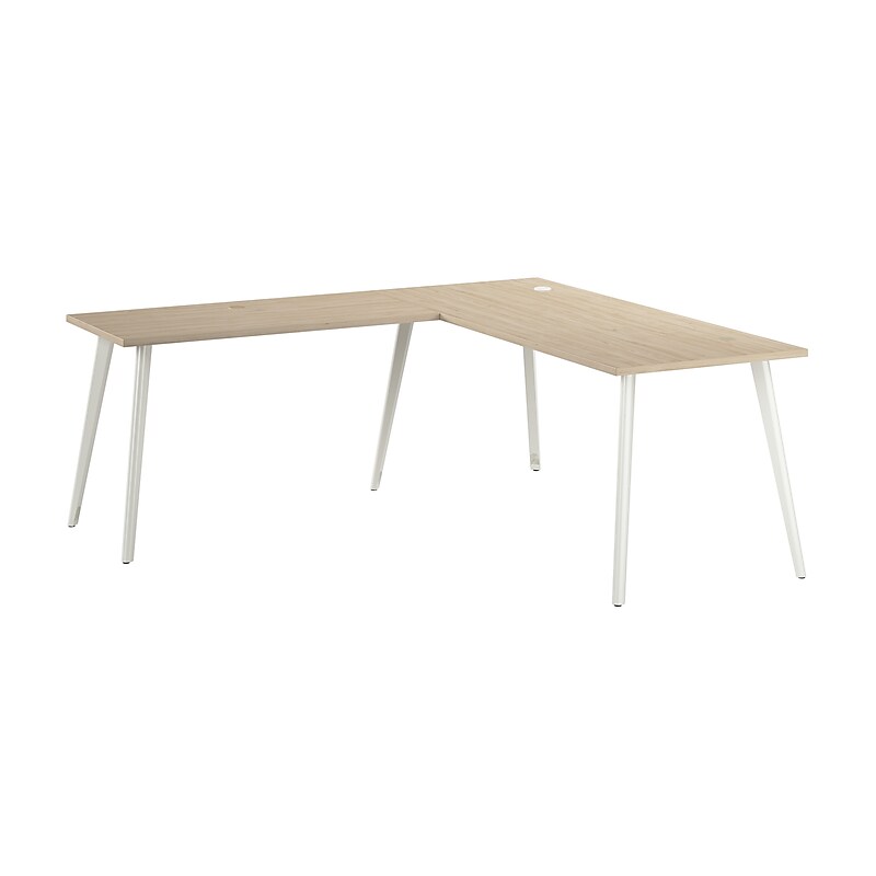 Bush Business Furniture Vista 72"W L Shaped Desk, Natural Elm (VST003NE) image 1
