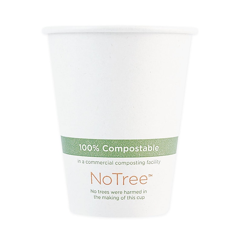 World Centric NoTree Compostable Paper Hot Cups, 4 oz., Natural, 1000/Carton (CUSU4) image 1