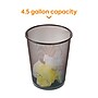 Staples Indoor Trash Can Without Lid, Black Steel Mesh, 4.5 Gal. (56903)~#|#~9DFD9F13-18BA-4A2F-8C67DC45F5F04CAE_sc7