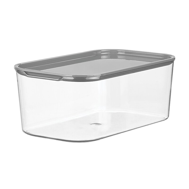 iDESIGN Small Stackable Plastic Storage Bin, Clear (50381) image 1
