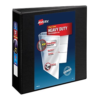 Avery Heavy Duty 3" 3-Ring View Binder, Black (79693)