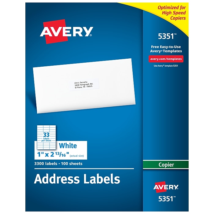 Avery Copier Address Labels, 1