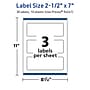 Avery TrueBlock Laser/Inkjet Rectangle Multipurpose Labels, 2.5" x 7", White, 30/Pack (94247)~#|#~9E1CC787-F712-4FFD-8C9804F58058B4A4_sc7