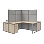 Bush Business Furniture Easy Office 66"H x 119"W 4 Person X-Shaped Cubicle Panel Workstation, Natural Elm (EODH76SNE-03K)~#|#~9E26A549-AE99-4635-99AAEE37FA5B71DE_sc7