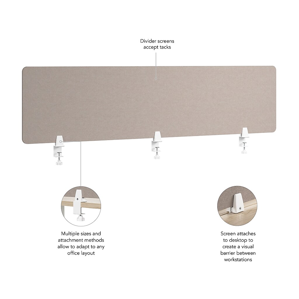 Diagram of privacy panel with features and mounts