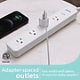 Philips 4-Outlet Surge Protector, 450J, Adapter-Spaced, 4 ft. Braided Cord, White (SPP3563W/37-T1)~#|#~9E290DD3-9D61-4881-88E33E946749F4CE_sc7