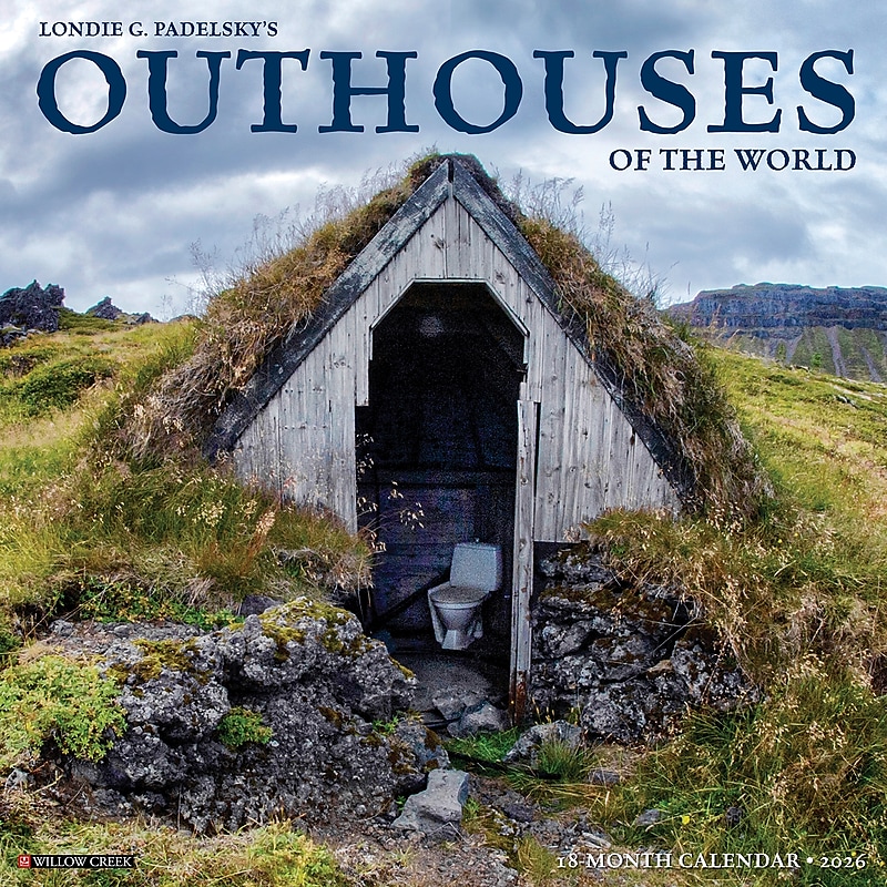 2026 Willow Creek Outhouses 12" x 12" Monthly Wall Calendar (52259) image 1
