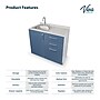 Viva Comfort 36.32'' H x 36" L Medical Cabinet with Left Sink, 3-Drawers, Blueberry (902BASE36LSBL)~#|#~9E2CB2BA-FA6D-461B-97471CA5A852D2E5_sc7