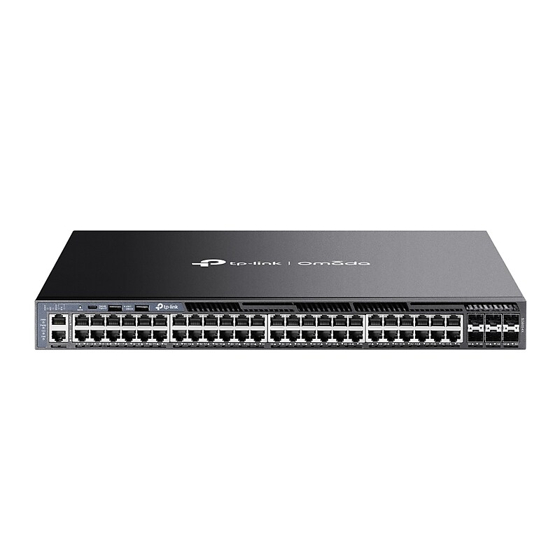 TP-Link Omada 48 Gigabit Ethernet Ports Multi-Gigabit PoE Managed Switch, 216 Gbps, Black (SG6654X) image 1
