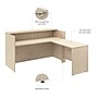Bush Business Furniture Arrive 72"W L Shaped Reception Desk with Shelf, Natural Elm (ARV006NE)~#|#~9E2E571E-9E9B-4788-B57A81E89CD2B4BA_sc7