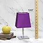Creekwood Home Square Chrome 9.65" LED Table Lamp, Purple (CWT-1013-PR)~#|#~9E2EA025-54E1-45A2-AC28AF8E551F7C34_sc7