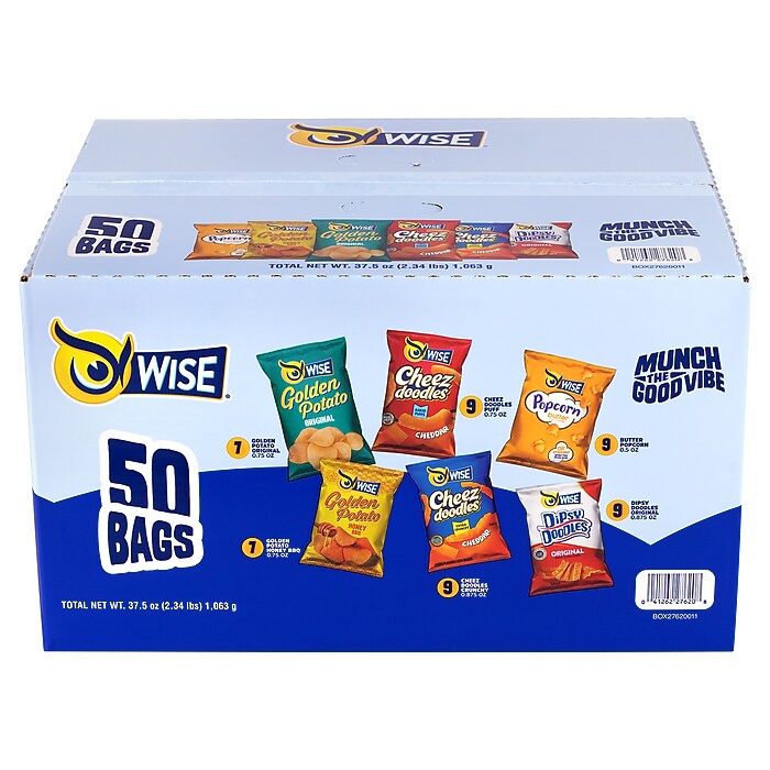 36パック未開封　 SDVP-020 SDVP-021 022　3種セット Wise Grab & Snack Variety Pack, 50 Bags/Pack (220-02063) | Staples