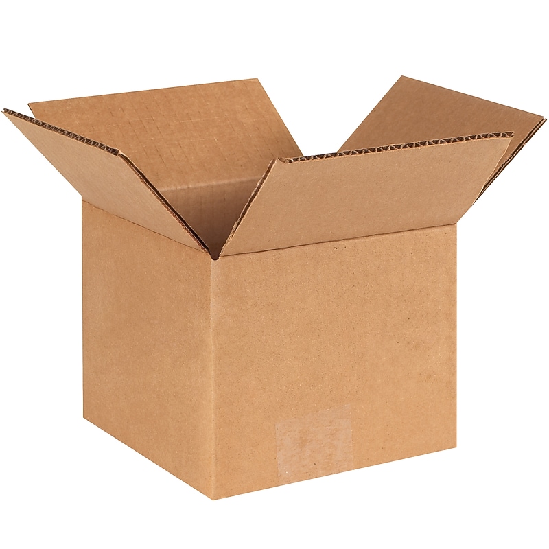 6" x 6" x 5" Shipping Boxes, 32 ECT, Brown, 25/Bundle (665) image 1