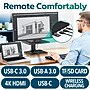 Purely S502 Ergonomic Adjustable Monitor Riser & Laptop Docking Station with Wireless Charging, Black (PMS502DS)~#|#~9E3263EB-352A-4ED2-B024E5AA540DEE77_sc7