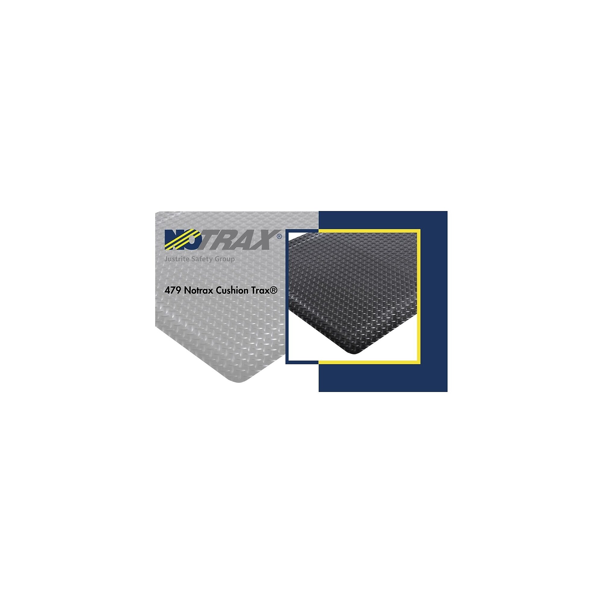 NoTrax Cushion Trax Anti-Fatigue Commercial Specialty Floor Mat, 36″ x 24″, Black/Yellow (479S0023YB) Sansujyuku sansujyuku.com
