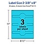 Avery Printable Decorative Edge Multipurpose Labels, 2-3/8" x 8", Bright Blue, 30/Pack (94117)~#|#~9E347B10-D1FB-4A3F-8447AA698BF8947D_sc7