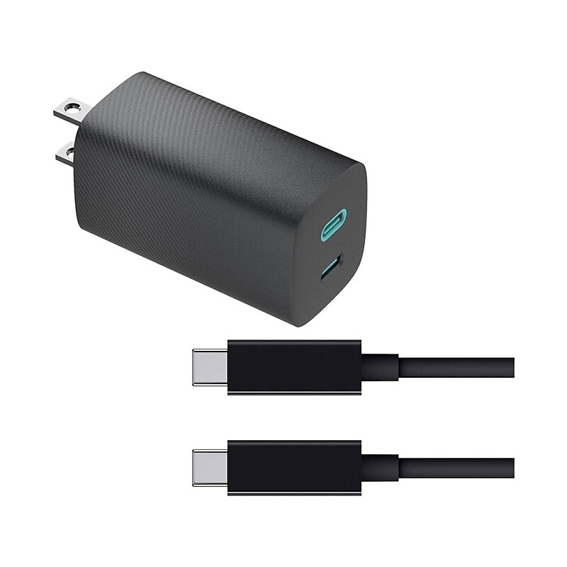4XEM 45W USB-C to USB-C GaN Charging Kit for USB-C Devices, Black (4X45WCHRGKIT6B) image 1