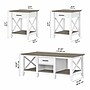 Bush Furniture Key West 47" x 24" Coffee Table with 2 End Tables, Shiplap Gray/Pure White (KWS023G2W)~#|#~9E3A72B0-A204-4E5D-B19C52E82D751743_sc7