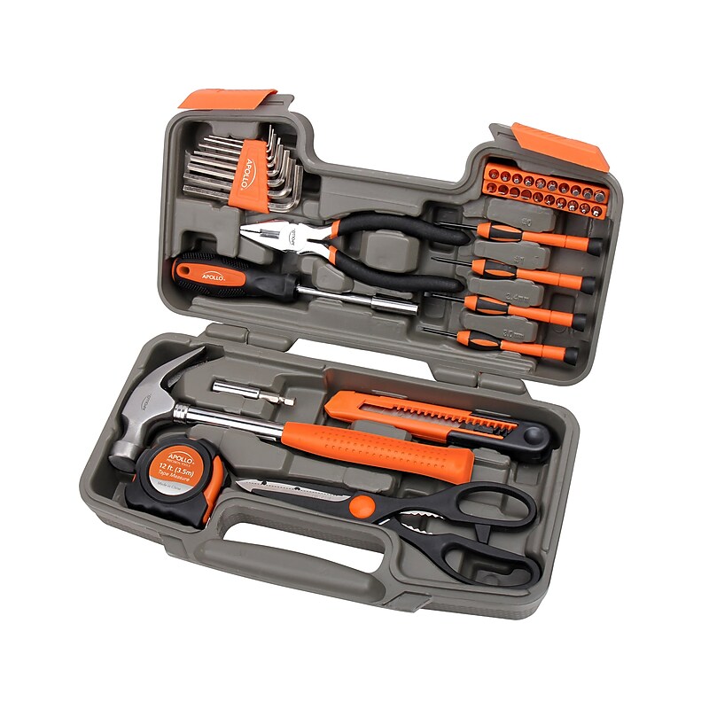 Apollo Tools General Tool Kit, 39-Piece, Gray/Orange (DT9706-OR) image 1