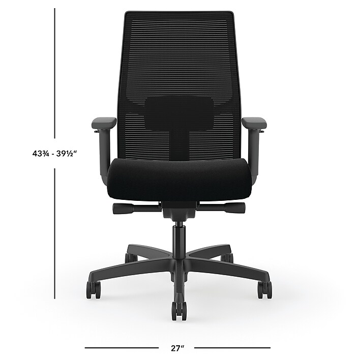 HON Ignition 2.0 Mesh Fabric Computer and Desk Chair Black HONI2M2AMLC10TK Staples