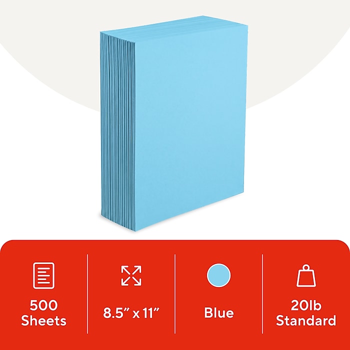 Staples Pastel 30% Recycled Color Copy Paper, 20 lbs., 8.5