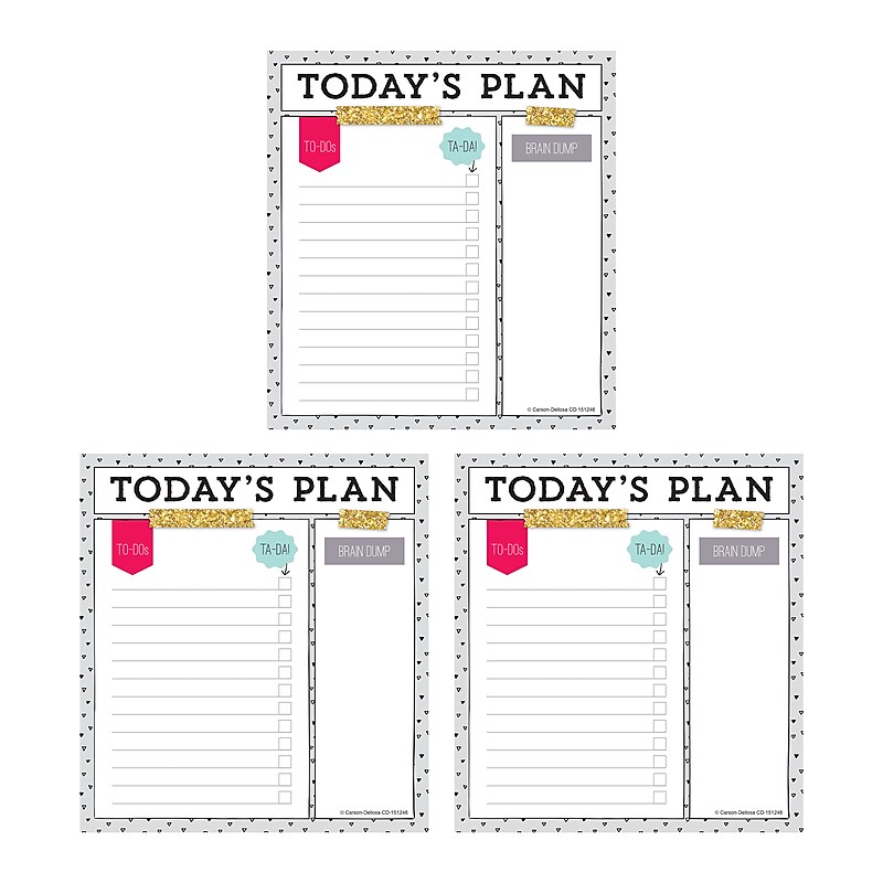 Carson-Dellosa Today's Plan Notepad Set, Multicolored (145399) image 1