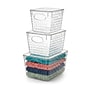 Azar Displays Diamond Pattern Storage Bins, Assorted Sizes, Clear (556903-SET)~#|#~9E4AF1DE-79A2-4FFF-BF48A26339AA2DD8_sc7