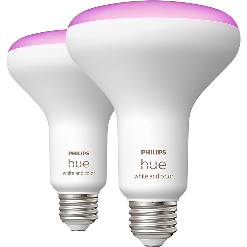 Philips Hue 85W Equivalent E26 LED Smart Bulb, White And Color Ambiance, 2/Pack (578096) image 1