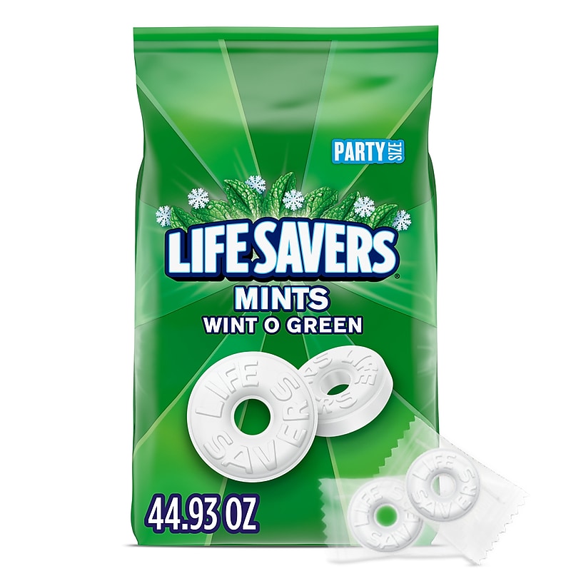 LifeSavers Wint-O-Green Wintergreen Mints, Party Size, 44.93 oz. (MMM29060) image 1