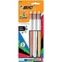 BIC 4-Color Shine Retractable Ballpoint Pen, Medium Point, 1.0mm, Assorted Colors, 3/Pack (MMMTP31-AST)~#|#~9E5C5DCC-B863-4724-B1AEB67FD6B132A0_sc7
