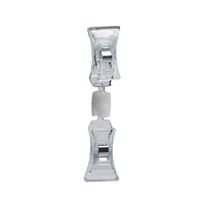 Azar Sign Holder, 0.75" x 3.5", Freestanding, Clear Plastic, 10/Pack (107607) image 1