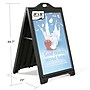 Azar Poster Holder, 36" x 24", Vertical, Freestanding, Black Plastic (300244-BLK)~#|#~9E5E3BE6-8D32-4B5E-9F8292E24A93110E_sc7