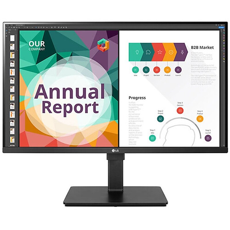 LG 31.5" 4K Ultra HD 60Hz LCD Monitor, Textured Black (32BN67U-B) image 1