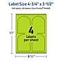 Avery Printable Decorative Edge Multipurpose Labels, 4.75" x 3.5", Bright Green, 160/Pack (94600)~#|#~9E68912B-525D-44AC-AD6AC2A6019A88D1_sc7