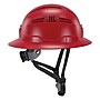 Ergodyne Skullerz 8964 PC-ABS Type II, Class C, 6-point Ratchet Suspension Full Brim Safety Helmet, Red (60564)~#|#~9E6EDA40-7D5D-42AB-896724996A711C17_sc7