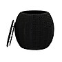 Household Essentials Handwoven Paper Rope Barrel Wicker Storage Basket Side Table, Black (ML-4220)~#|#~9E742E83-1A42-4806-86FB89C4F52EFE93_sc7