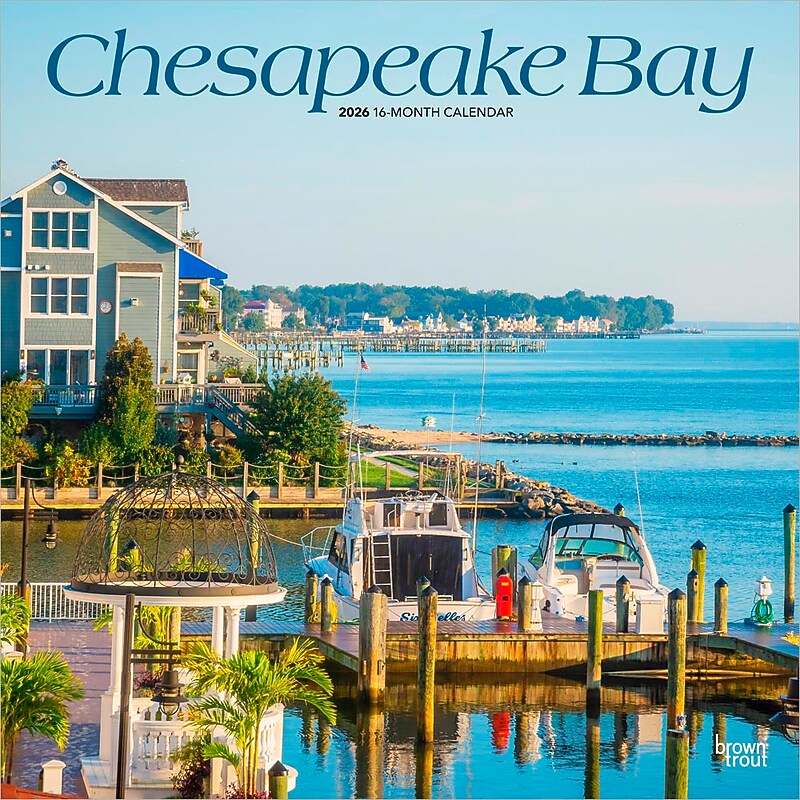 2026 BrownTrout Chesapeake Bay 12" x 12" Monthly Wall Calendar (9798330702831) image 1