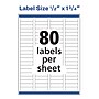 Avery Laser/Inkjet Rectangle Multipurpose Labels, 1.75"  x 0.5", Glossy White, 800/Pack (94203)~#|#~9E87E77D-1D4F-44DC-90197F72E173BF80_sc7