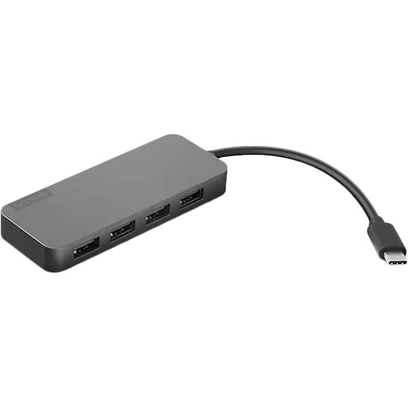 Lenovo 4-Port USB-C Hub, Iron Gray (4X90X21427) image 1