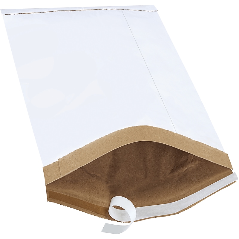 10.5" x 15" Self-Sealing Padded Mailer, #6, White, 100/Carton (B809WSS) image 1