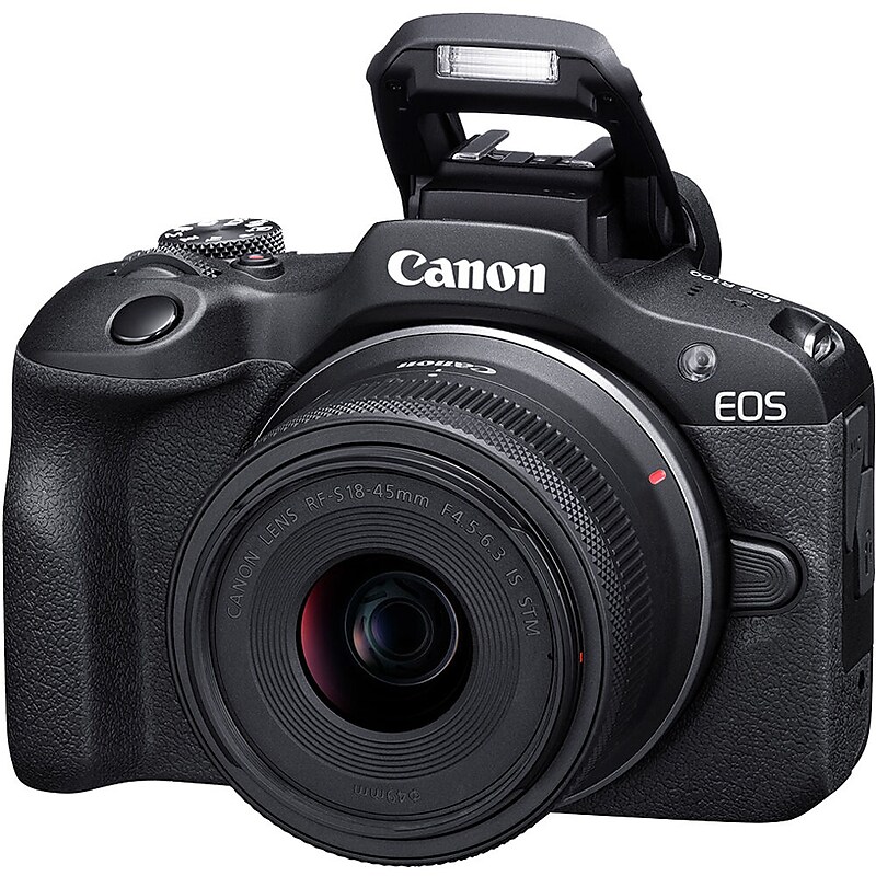 Canon EOS R100 24.1 Megapixel Digital Mirrorless Camera, Black (6052C022) image 1