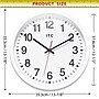 Infinity Instruments Obsidian ITC 14" Quartz Wall Clock, Plastic Case, Battery Powered (12830WH-830)~#|#~9E9875BA-0141-432C-B5C426E6D969FD97_sc7