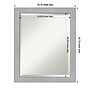 Amanti Art Vista Brushed Nickel Narrow Frame Wall Mirror, 22.75" x 18.75" (A42674960736)~#|#~9E9ED841-95D4-4E00-BDEA4AA3672E1BE7_sc7