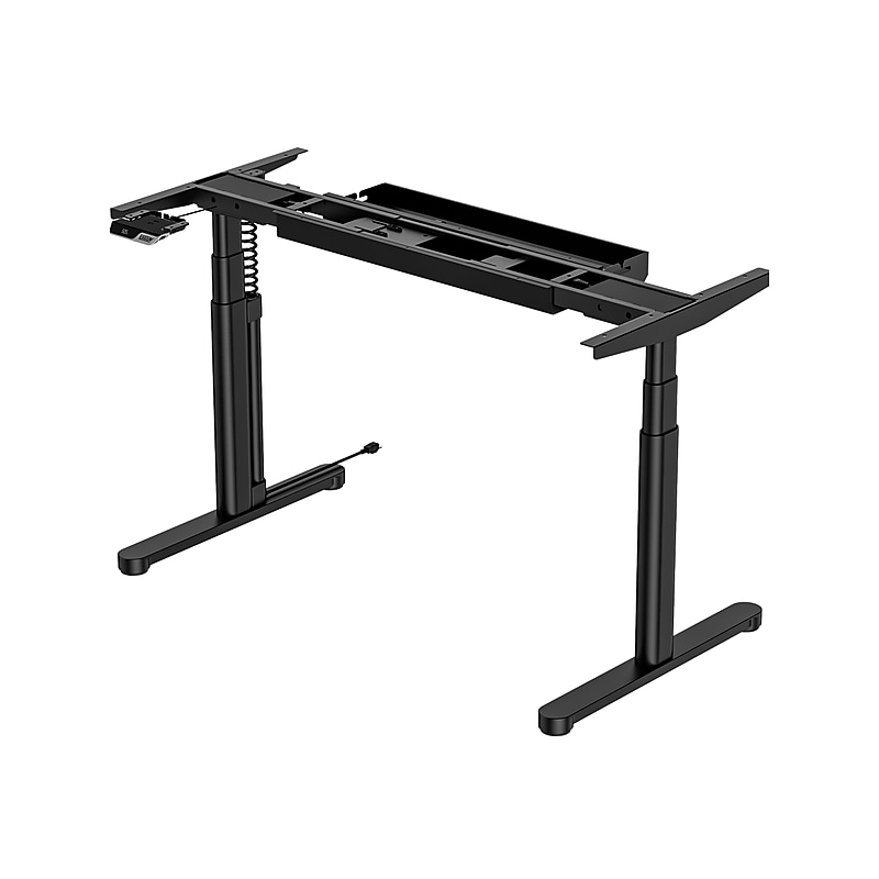 ErgoAV Adjustable Height Legs for Sit Stand Desk/Table, Black (ERDF1-01B) image 1