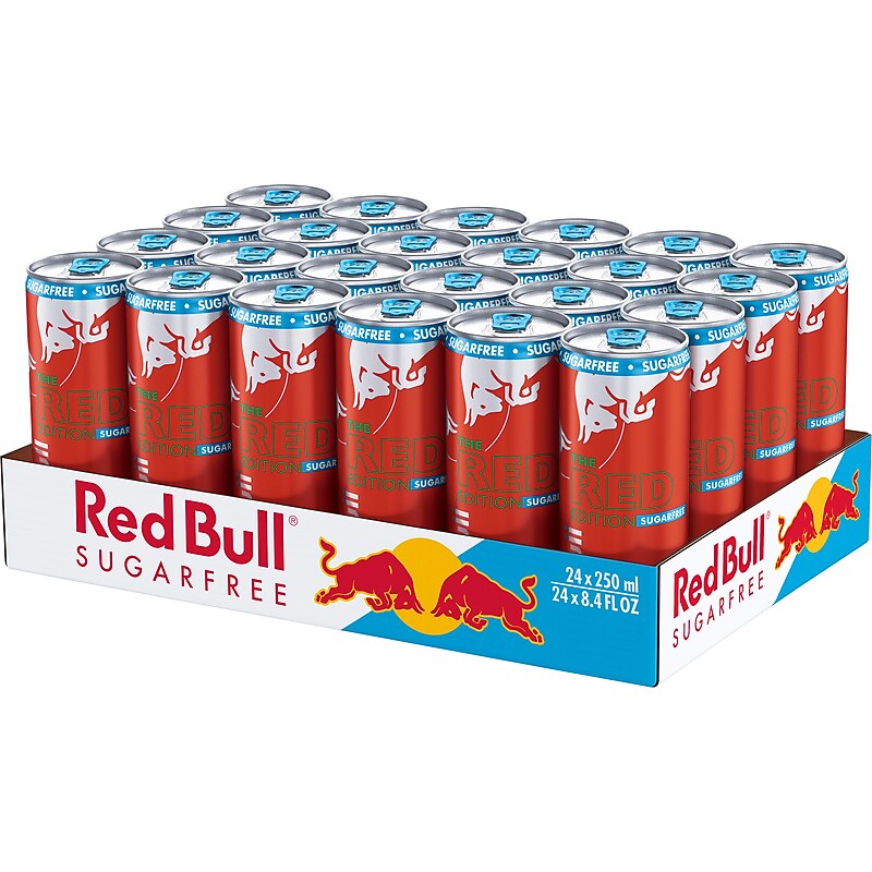 Red Bull Red Edition Sugar-Free Watermelon Energy Drink, 8.4 oz., 24 Cans/Carton (RB243202) image 1